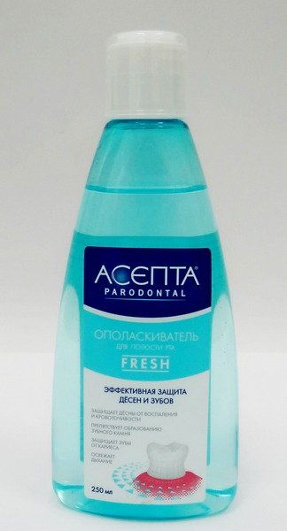 Изображение товара Ополаскиватель Асепта Fresh для полости рта 250мл Ополаскиватель Асепта Fresh для полости рта 250мл фотография