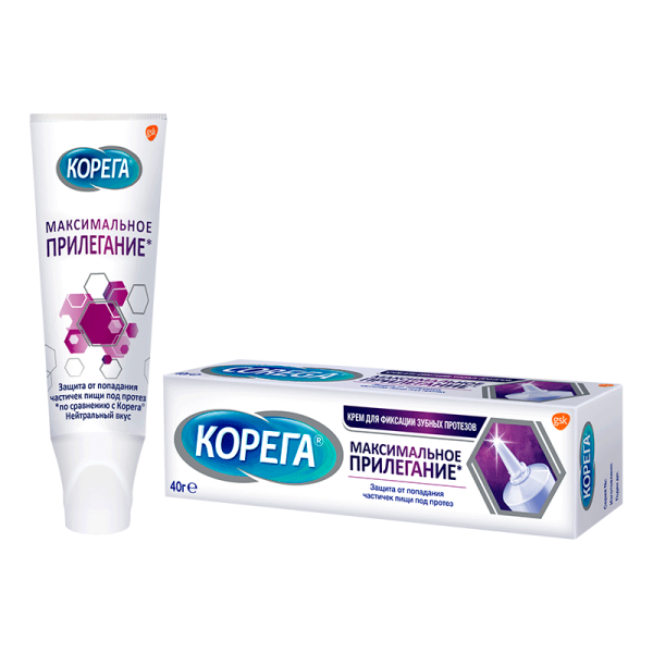 Изображение товара Корега крем для фиксации зубных протезов Максимальное Прилегание 40мл Корега крем для фиксации зубных протезов Максимальное Прилегание 40мл фотография