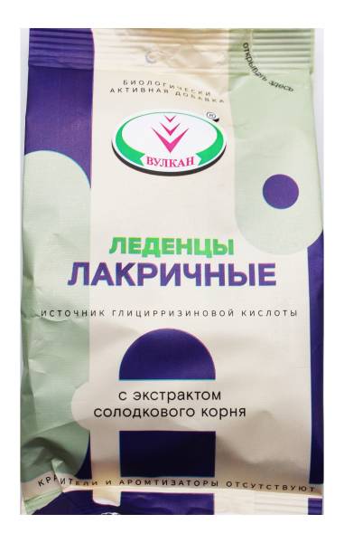 Леденцы лакричные от кашля 50г фотография