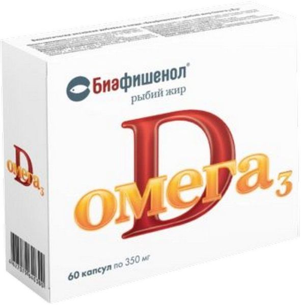 Изображение товара Рыбий жир Биафишенол Омега3 Д3 60 капсул Рыбий жир Биафишенол Омега3 Д3 60 капсул фотография